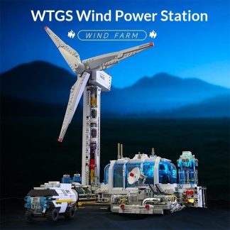 Space-Based Wind Power Plant Building Block Puzzle Assembly Toy